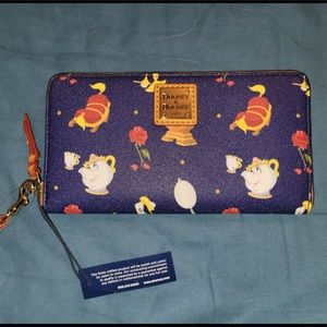Disney Dooney & Bourke Beauty and the Beast wristlet wallet